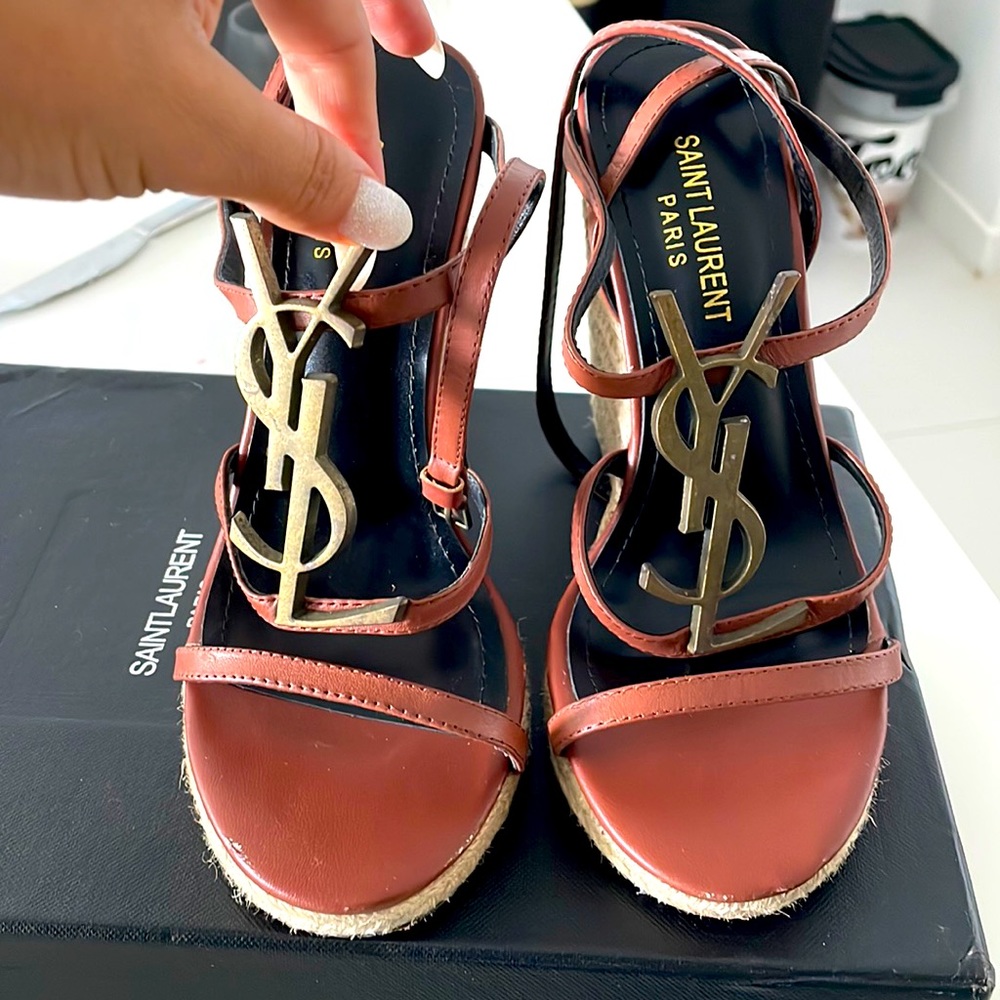 YSL Cassandra wedges